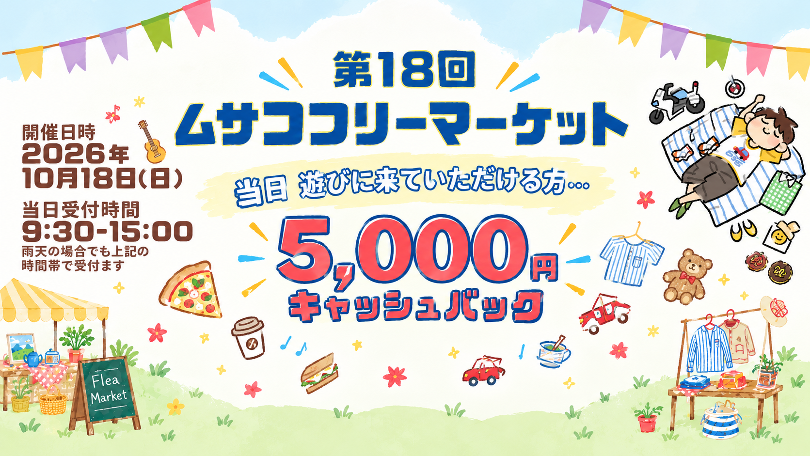 フリマ割5,000円キャッシュバック実施中